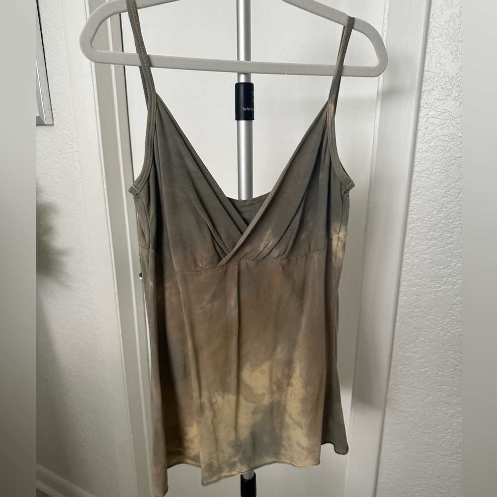 Hard Tail Green Tie Dye Tank Top Size Small